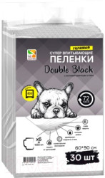FOUR Pets Double Black Пеленки с углем для собак 30 шт (60 х 90 см) - фото